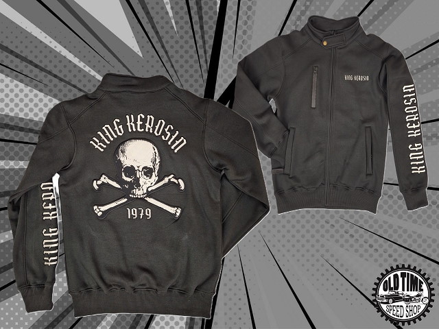 Sweater Zip von King Kerosin "Skull"